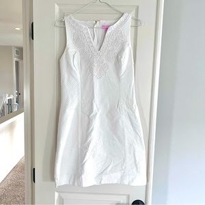 Lilly Pulitzer Resort White Embroidered Shift Dress, Size 4
